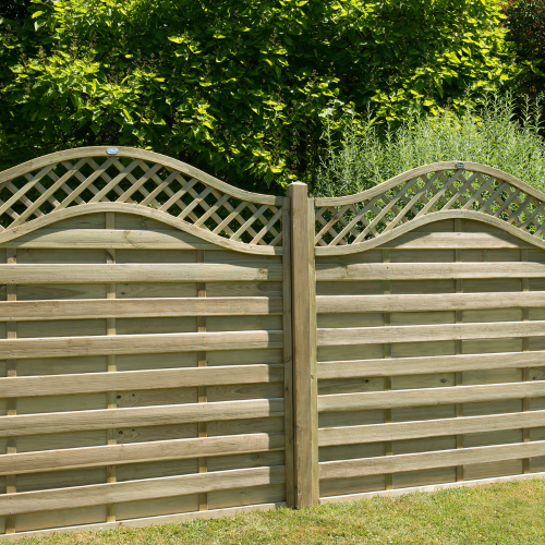 1.8M X 1.5M Pressure Treated Decorative Europa Prague Fence Panel - Pack Of 3 (Home Delivery)