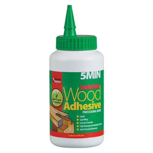 Everbuild Lumberjack 5 Minuete Polyurethane Wood Adhesive 750ml