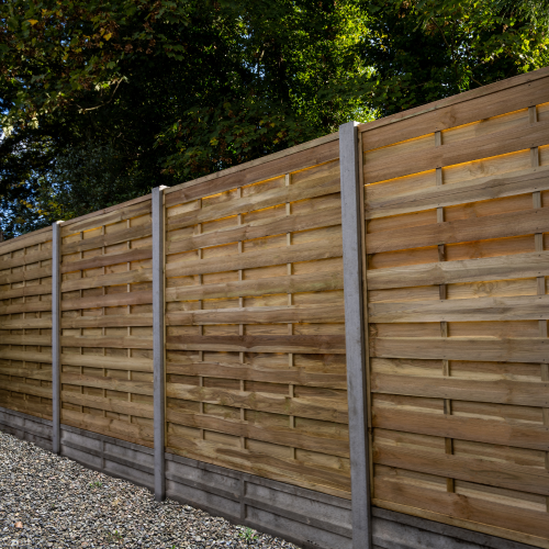 1.8M X 1.8M Pressure Treated Decorative Flat Top Fence Panel - Pack Of 3 (Home Delivery)
