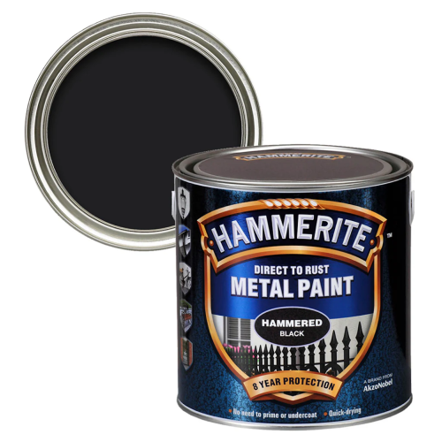 Hammerite Hammered Black Metal Paint 250ml
