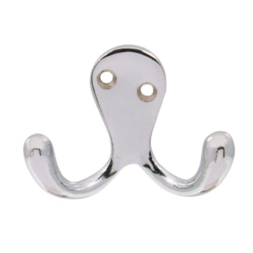 Double Robe Hook Polished Chrome