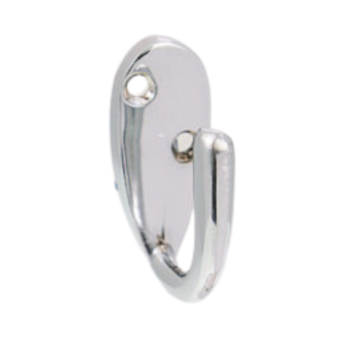 single Robe Hook Polished Chrome