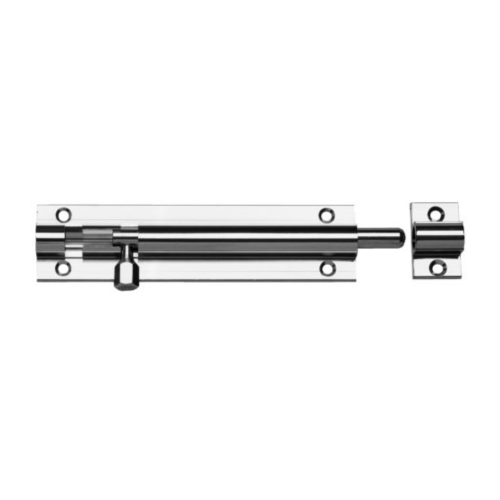 Straight Barrel Bolt Polished Chrome 100mm