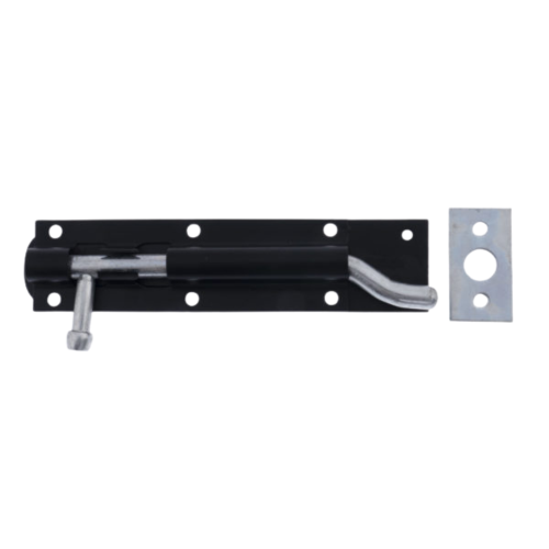 Necked Tower Bolt Black 152mm
