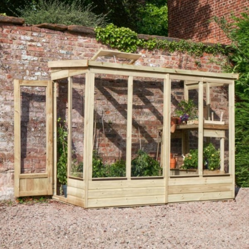 8X4 Wallscape Lean-To Greenhouse No Back (Home Delivery)