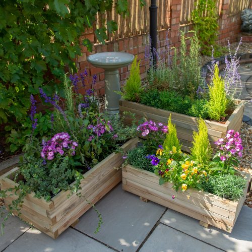 Durham Rectangular Planter - Set Of 3 (Home Delivery)