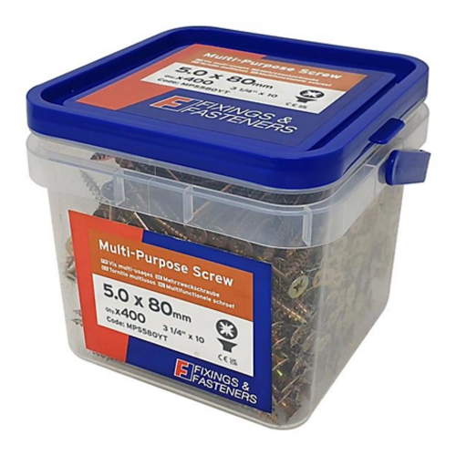 Forgefix ZYP Multi Purpose Screw 5 x 60mm Tub Qty 500