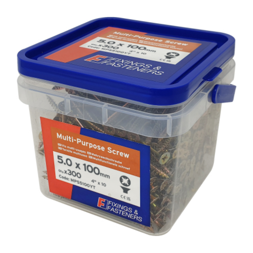 Forgefix ZYP Multi Purpose Screw 5 x 80mm Tub Qty 400