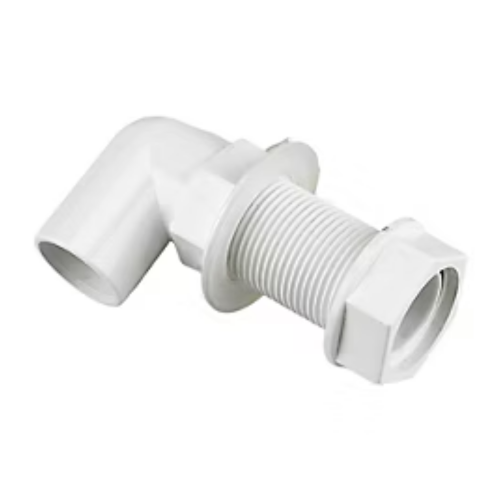 Overflow Compression Bent Tank Connector White