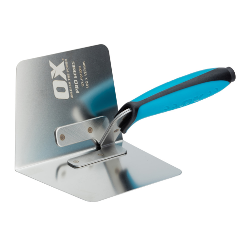 Ox Pro Drywall Internal Corner Trowel 102mm x 127mm (4" x 5")