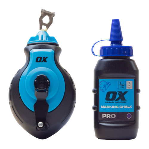 Ox Pro Aluminium Kevlar Chalk Line Reel And Refill