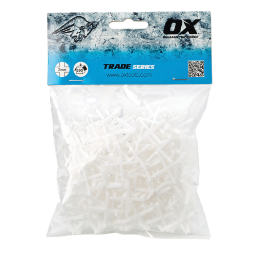 Ox Trade Cross Shaped Tile Spacers 2mm Qty 250