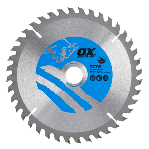 OX Wood Cutting Circular Saw Blade 160mm x 20mm x 20T