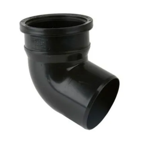 110mm Pushfit Soil Single Socket 135? Bend Black