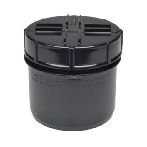 110mm Pushfit Soil Access Plug Black