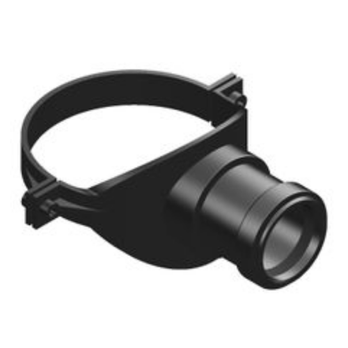 110mm Pushfit Soil Strap On Boss Black