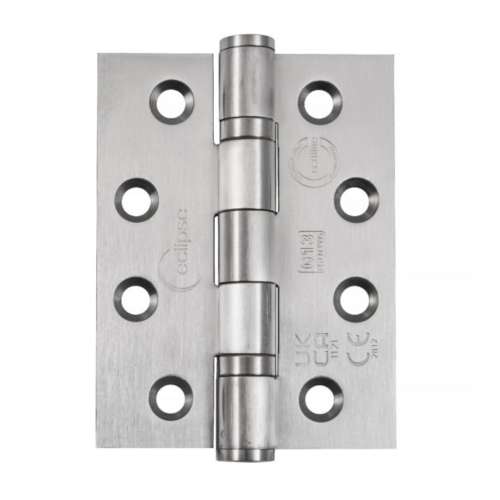 Grade 13 Ball Bearing Hinge Satin Stainless Steel 102mm x 76mm x 3mm 3Pk