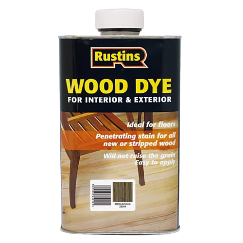 Rustins Wood Dye Medium Oak 250ml