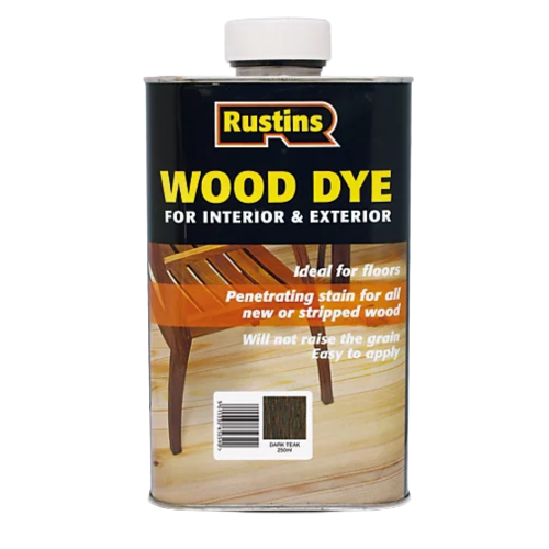 Rustins Wood Dye Dark Teak 250ml