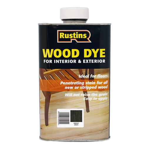 Rustins Wood Dye Ebony 250ml