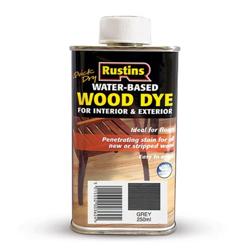 Rustins Wood Dye Dark Grey 250ml
