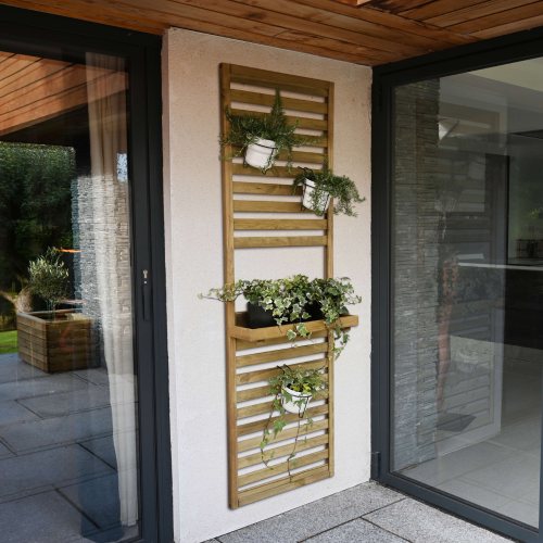 Slatted Wall Planter 1 Shelf (Home Delivery)