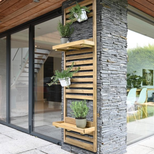 Slatted Wall Planter 2 Shelf (Home Delivery)