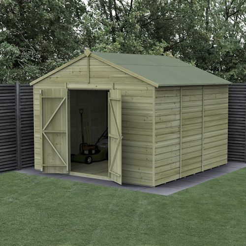 Beckwood 10X10 Apex Shed - No Windows - Double Door (Installed)