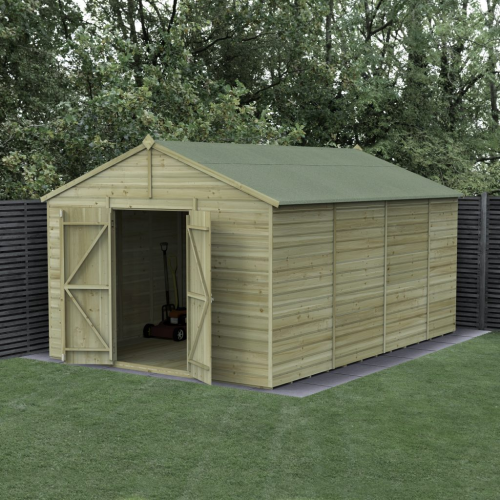 Beckwood 10X15 Apex Shed - No Windows - Double Door (Home Delivery)
