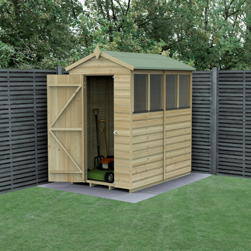 Beckwood 4X6 Apex Shed - 4 Window (Home Delivery)