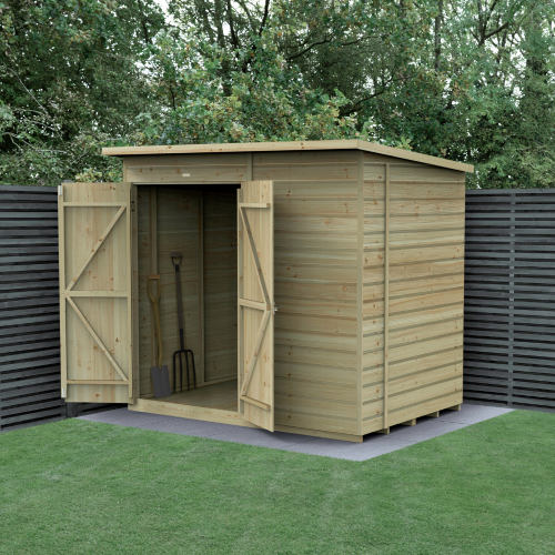 Beckwood 7X5 Apex Shed - No Windows - Double Door (Installed)