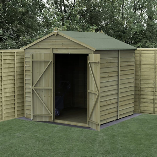 Beckwood 7X7 Apex Shed - No Windows - Double Door (Installed)