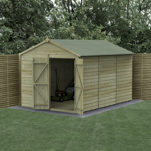 Beckwood 8X12 Apex Shed - No Windows - Double Door (Installed)