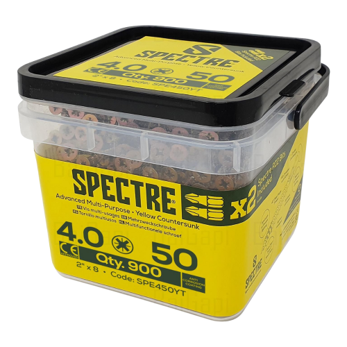 Spectre Woodscrew Tub 4 x 50mm Qty 900