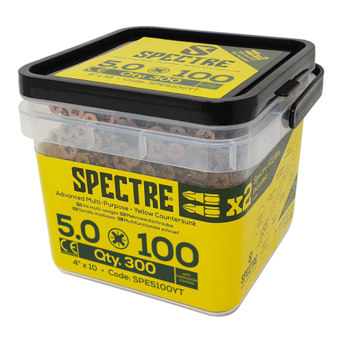 Spectre Woodscrew Tub 5 x 100mm Qty 300