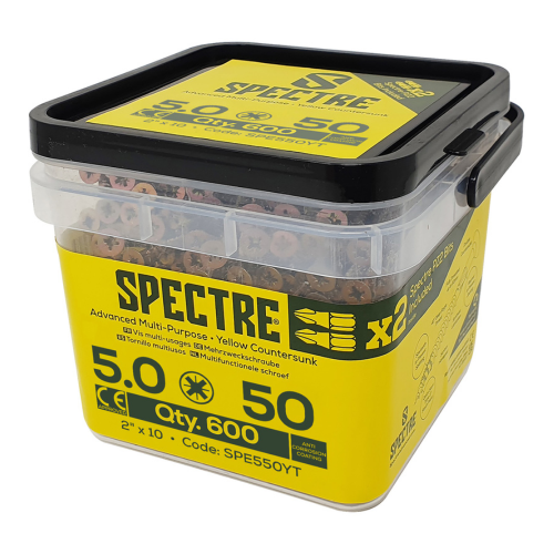Spectre Woodscrew Tub 5 x 50mm Qty 600