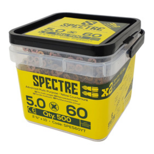 Spectre Woodscrew Tub 5 x 60mm Qty 500