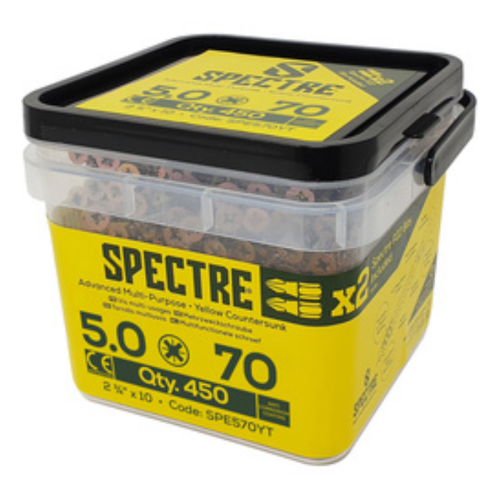 Spectre Woodscrew Tub 5 x 70mm Qty 450