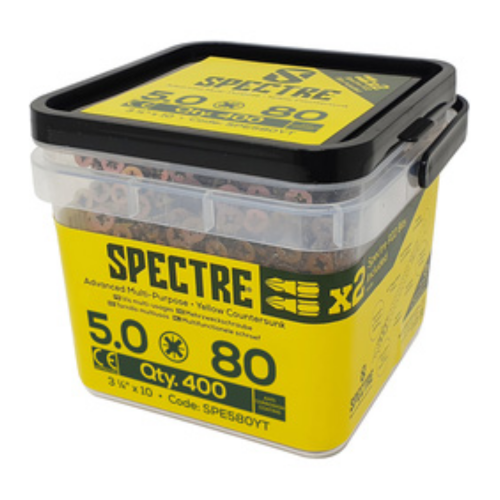 Spectre Woodscrew Tub 5 x 80mm Qty 400