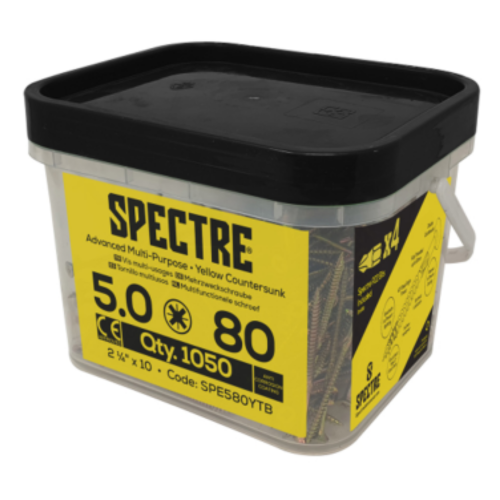 Spectre Woodscrew Tub 5 x 80mm Qty 1050