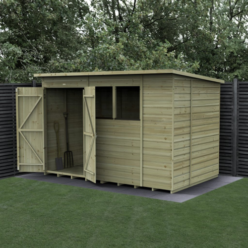 Beckwood 10X6 Pent Shed - 2 Windows - (Installed)