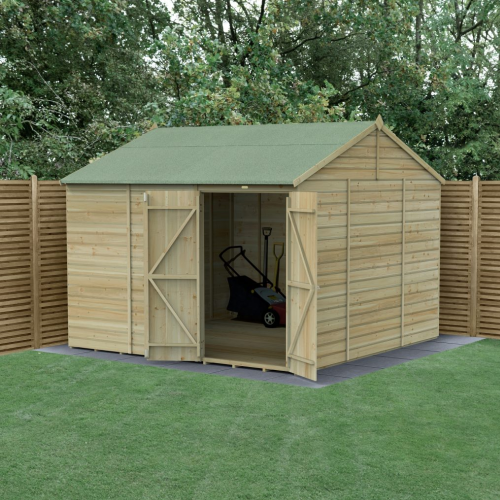 Beckwood 10X10 Reverse Apex Shed - No Windows - Double Door (Home Delivery)