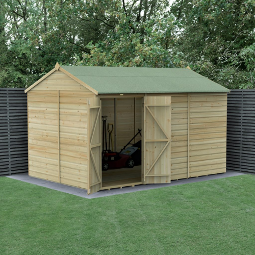 Beckwood 12X8 Reverse Apex Shed - No Windows - Double Door (Installed)