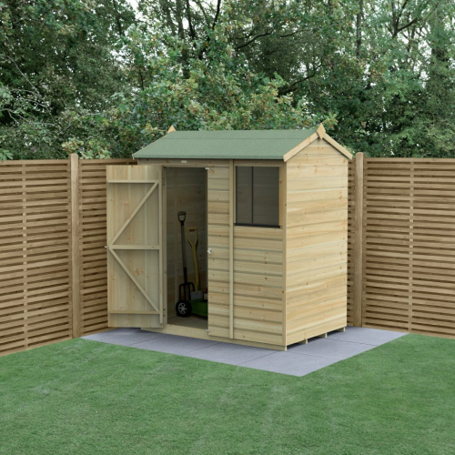 Beckwood 6X4 Reverse Apex Shed - 1 Window (Installed)