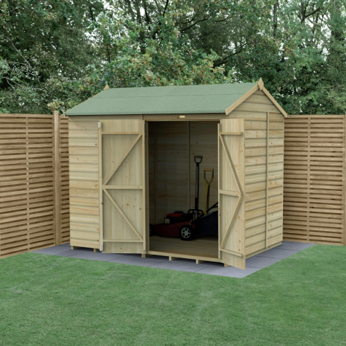 Beckwood 8X6 Reverse Apex Shed - No Windows - Double Door (Installed)