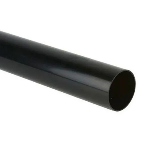 110mm Solvent Soil Plain Pipe 3m Black