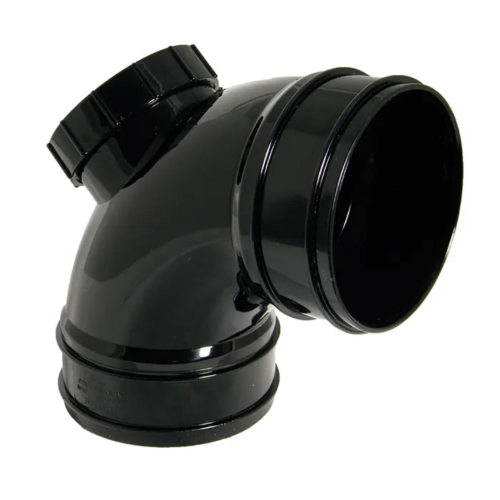 110mm Solvent Soil Access Pipe Black
