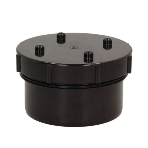 110mm Solvent Soil Tripple Socket Access Tee Black
