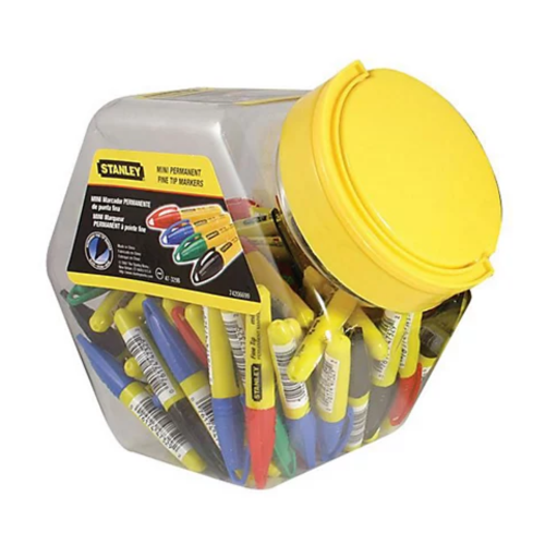 Stanley Mini Fine Tip Markers Multi Colour 72pk