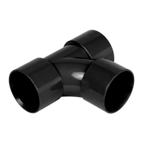 40mm Solvent  Weld Waste Tee Black